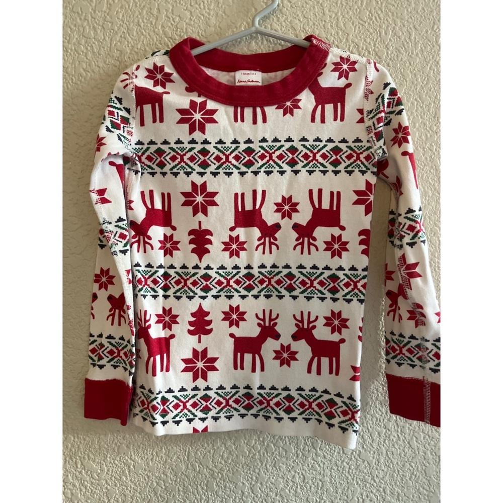 Hanna Andersson Dear Deer Kids Pajama Top Size 5